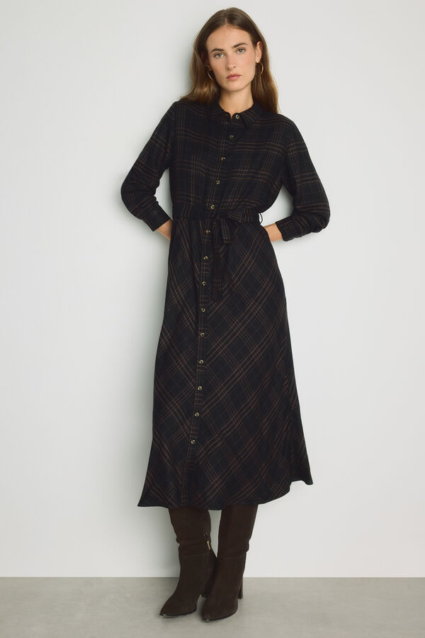 Milano Vestido camisero Negro