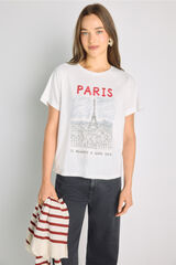 Milano T-shirt estampada de manga curta Bege