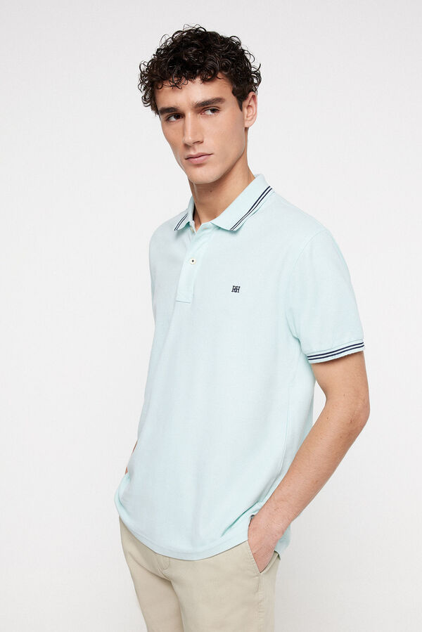 Fifty Outlet Polo PDH tipping a contraste Azul
