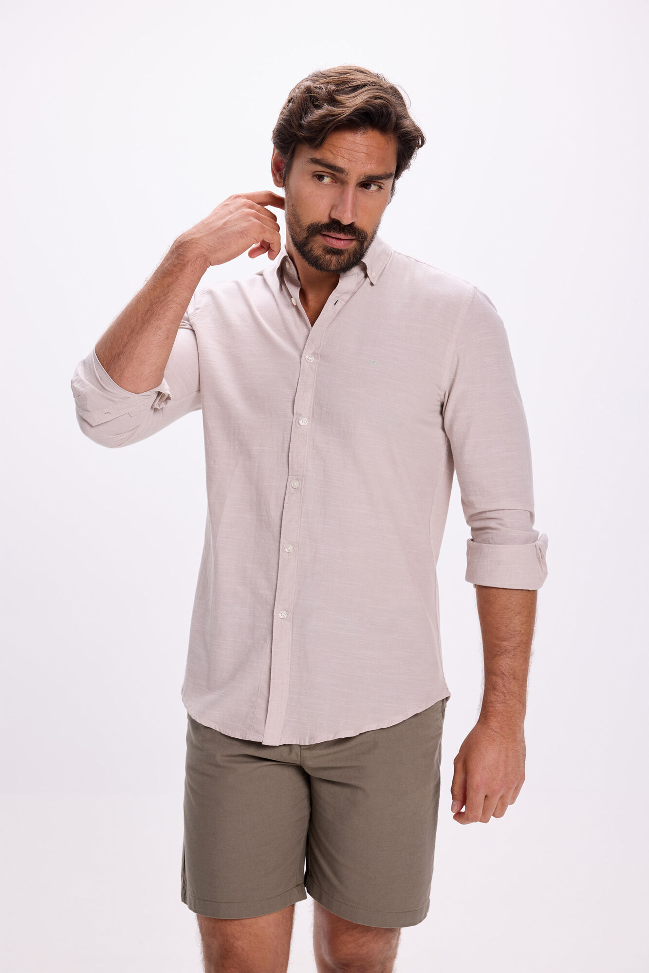 Milano Camisa Slub Lisa