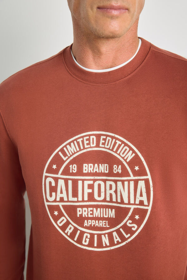 Milano Sweatshirt gola redonda com logo Laranja