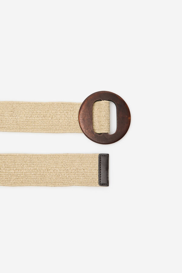 Milano Cinturón de rafia ajustable Beige