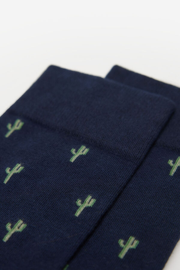 Milano Calcetines Jacquard Algod&oacute;n Navy
