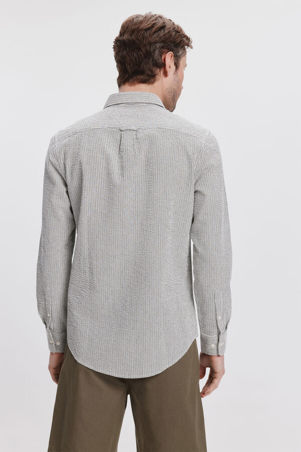 Milano Camisa Seersucker Verde