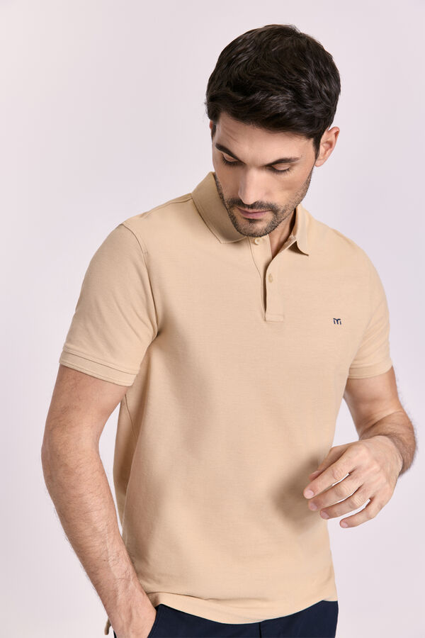 Milano Polo básico manga curta Bege