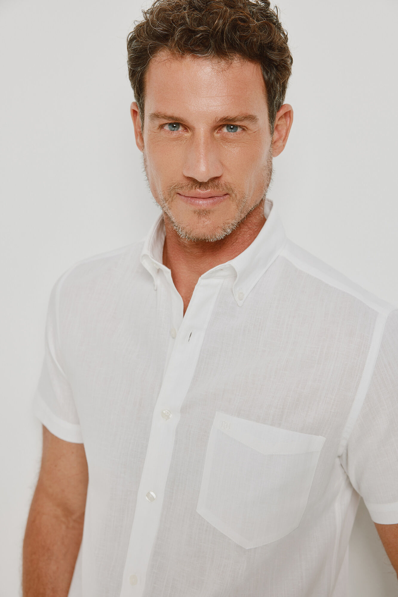 Pedro del Hierro Camisa lisa de manga curta