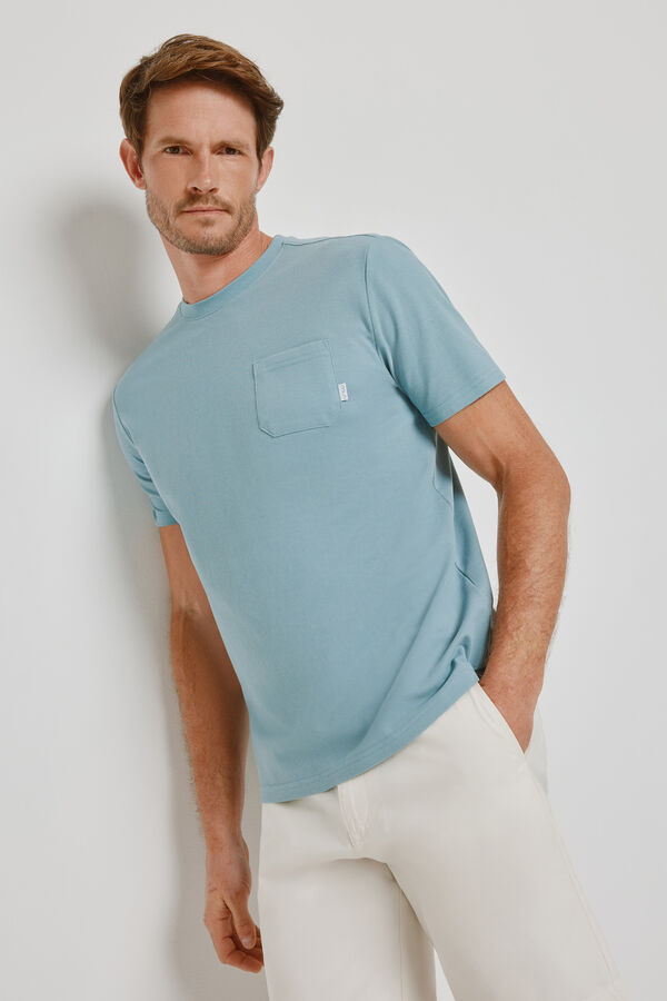 Milano Camiseta con bolsillo Azul