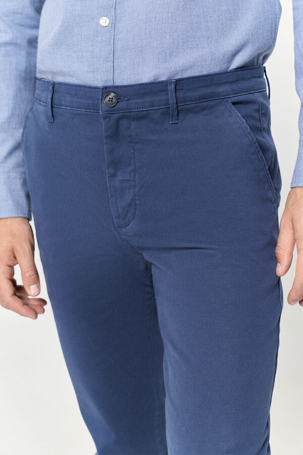 Milano Calças chino slim fit Marinho