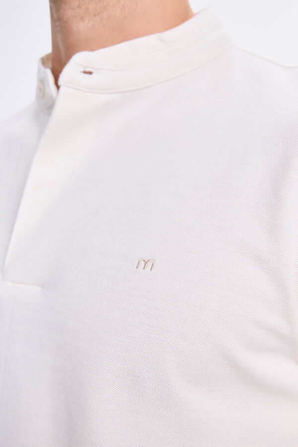 Milano Polo Mao Oxford Marfim