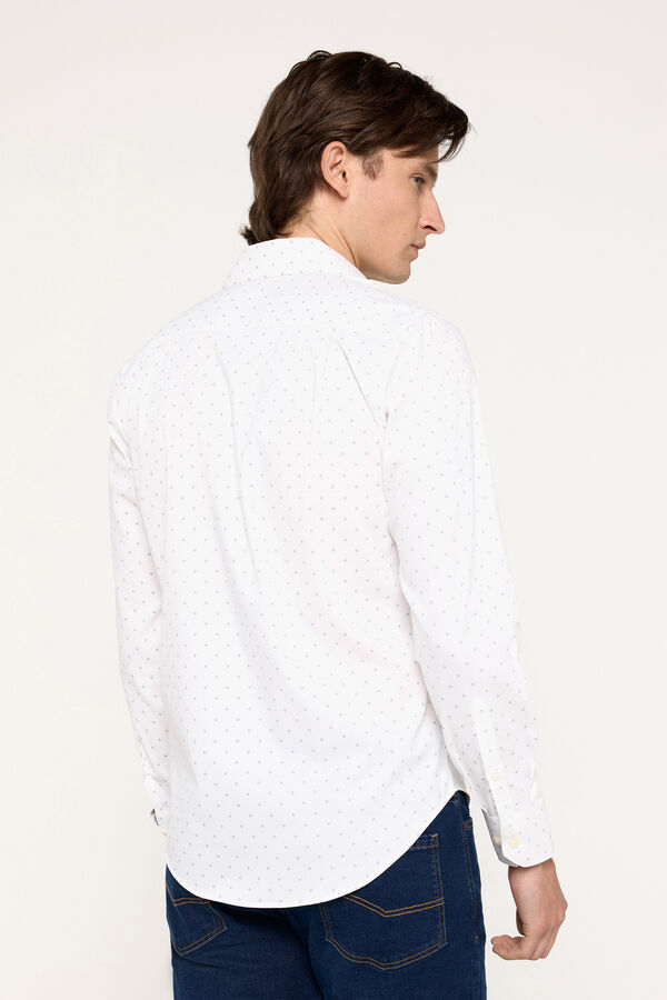 Milano Camisa Stretch Estampada Azul