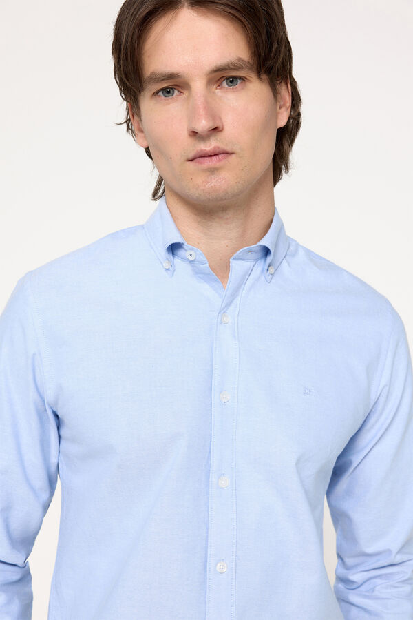 Pedro del Hierro Camisa Oxford Lisa Azul