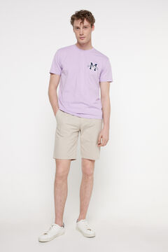 Fifty Outlet Camiseta estampada manga corta confeccionada en 100% algodón Púrpura