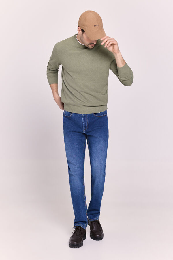 Milano Jersey cuello caja Kaki Claro