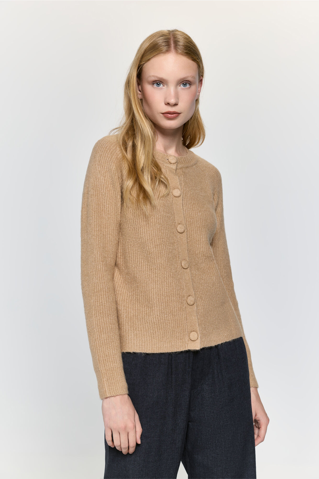 Milano Cardigan de punto botones forrados