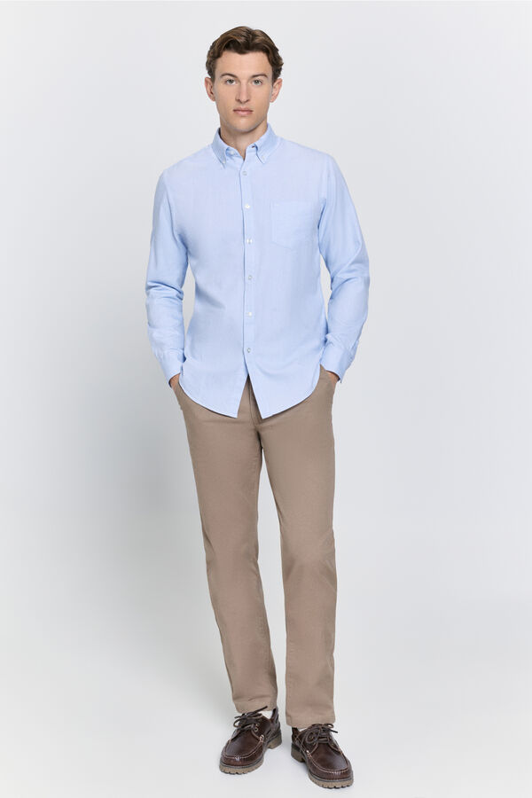 Milano Camisa twill relaxed fit Azul Claro