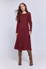 Milano Vestido midi Vinho
