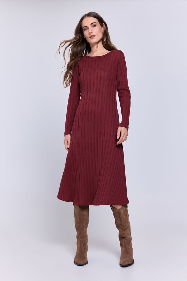 Milano Vestido midi Vinho