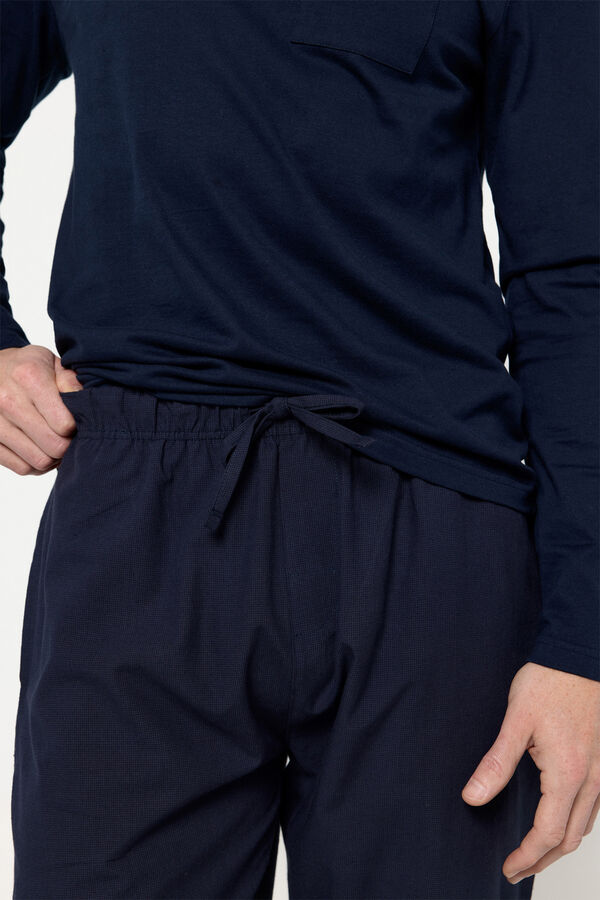 Milano Pijama largo de algod&oacute;n Navy