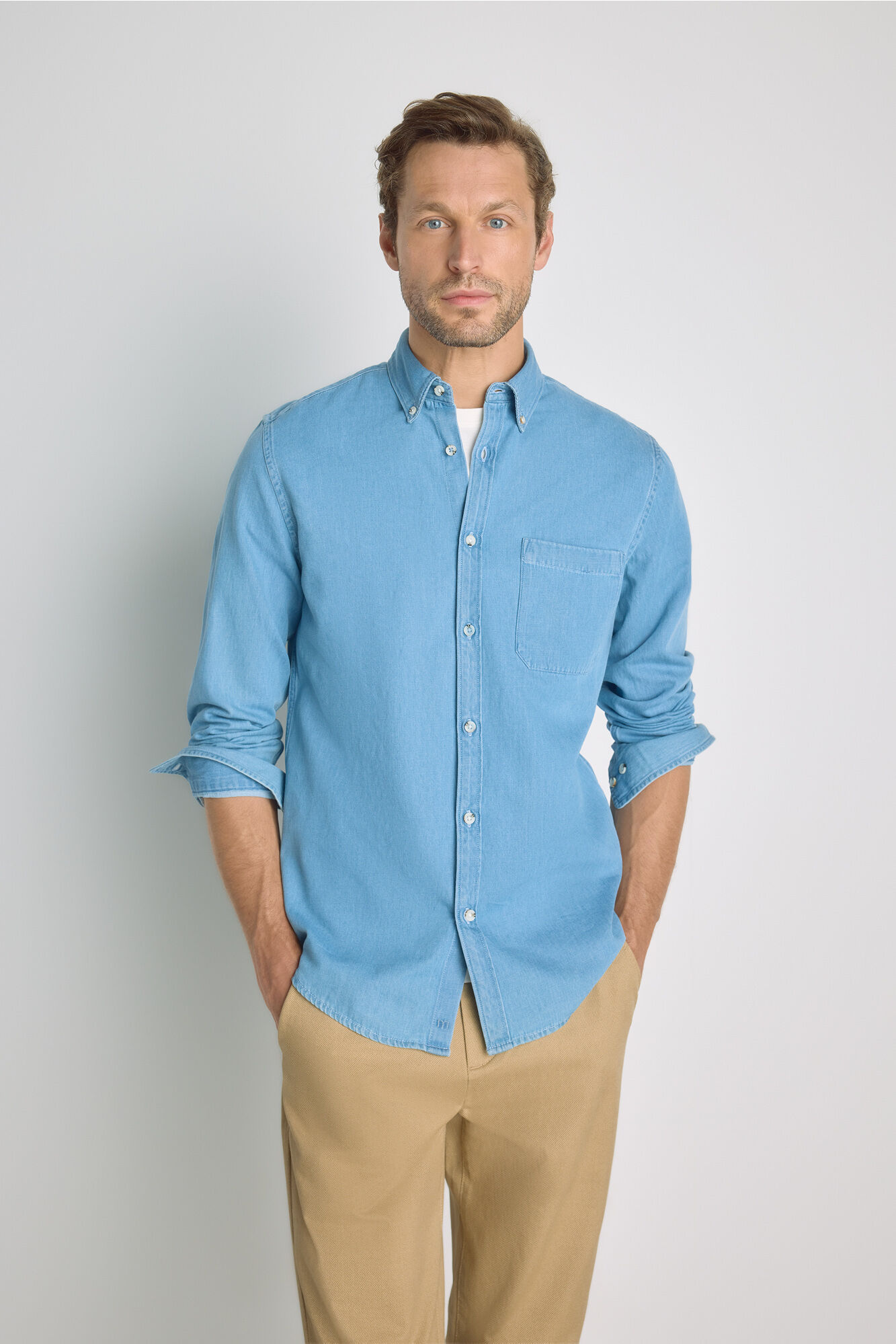Milano Camisa lisa manga larga