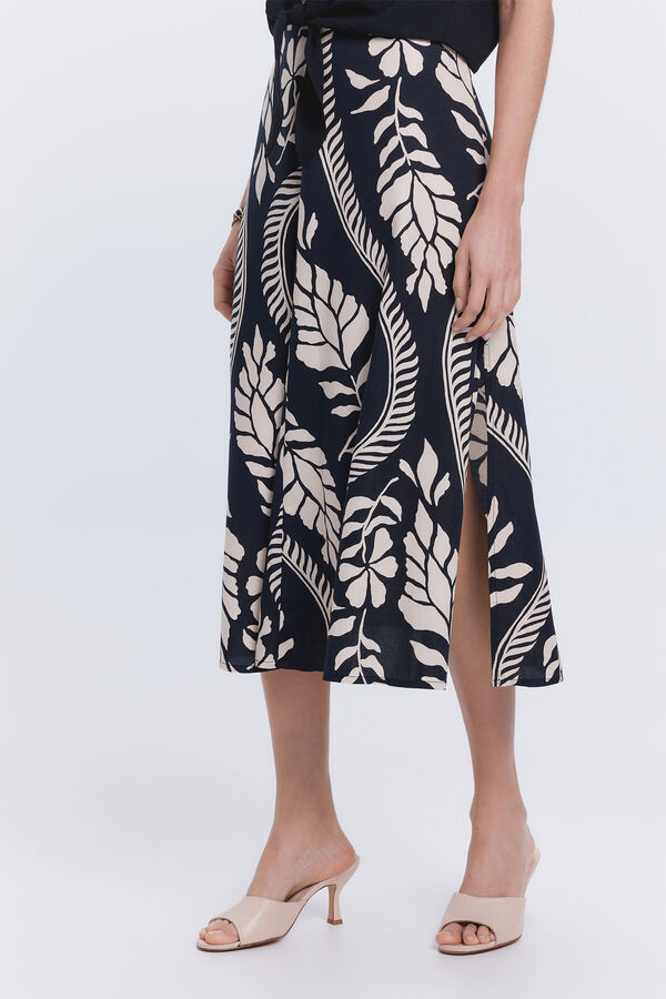 Milano Falda midi fluida Negro