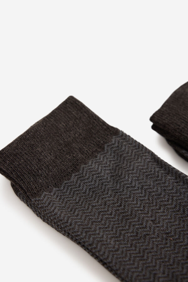 Milano Meias de espiga Cinza medio