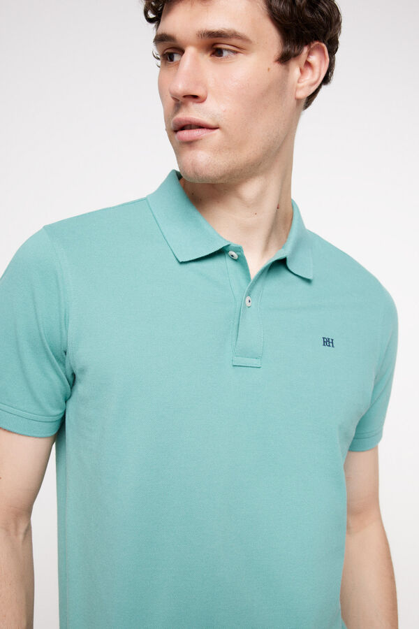 Fifty Outlet Polo pique manga corta con logo en pecho Verde