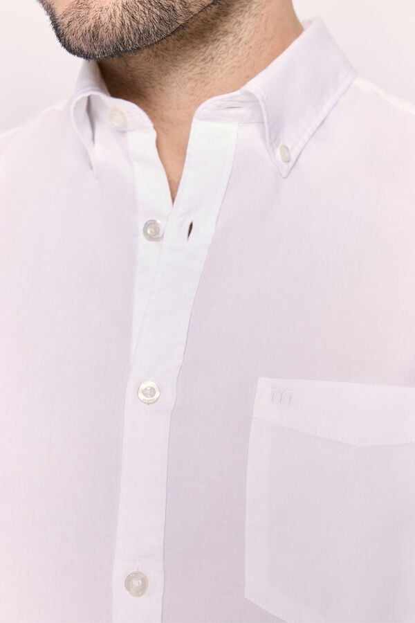 Milano Camisa lisa relaxed fit Blanco