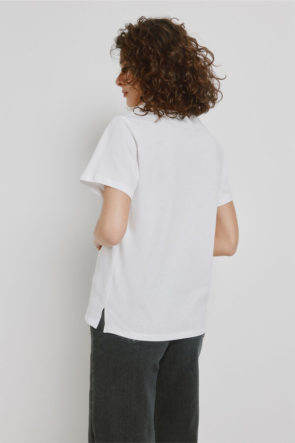 Milano T-shirt estampada de manga curta Estampado branco