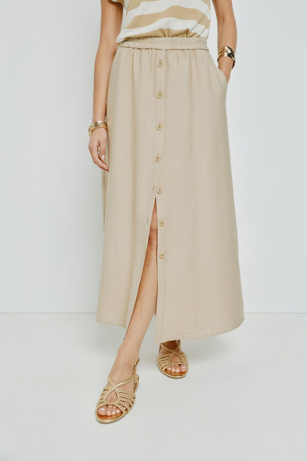 Milano Saia comprida abotoada Bege