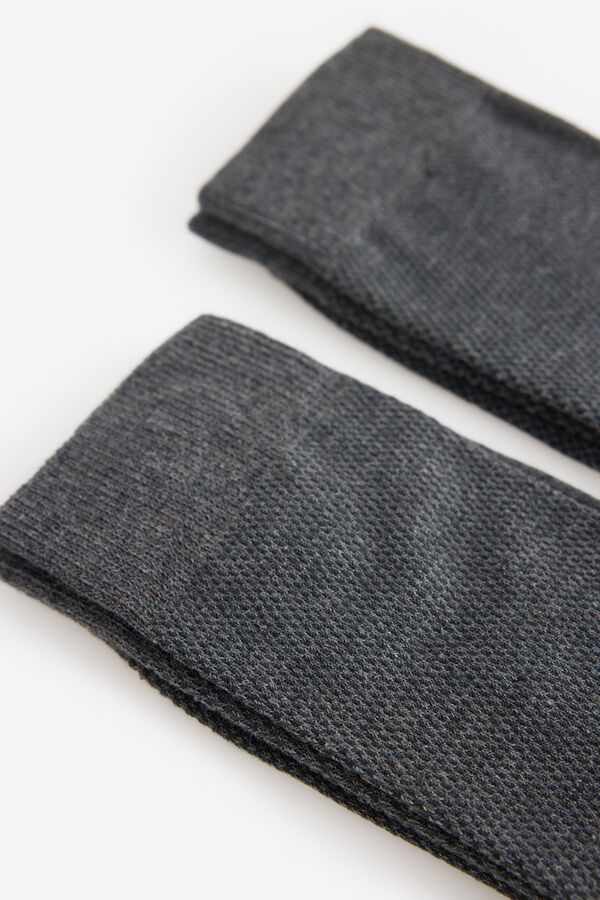 Milano Meias b&aacute;sicos estruturadas Cinzento oscuro