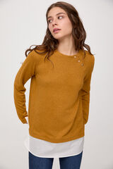 Fifty Outlet Camiseta combinada botones Amarillo/Dorado