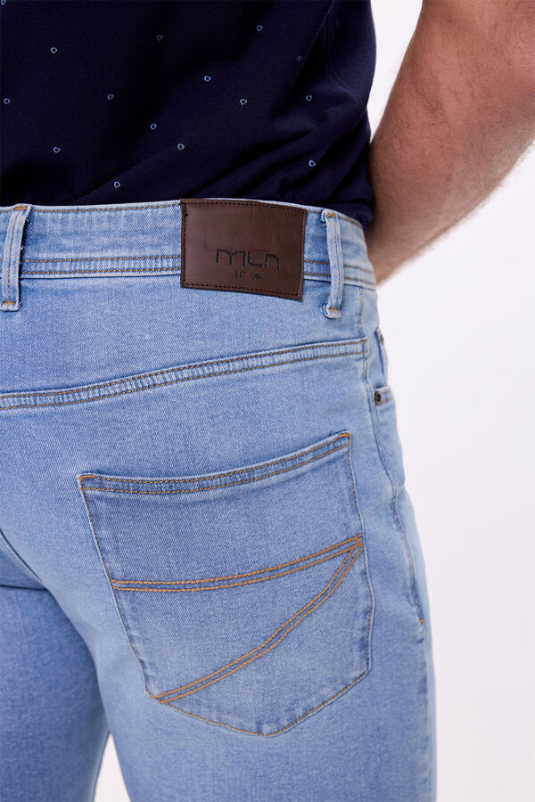 Milano Bermuda Denim Slim Azul Claro