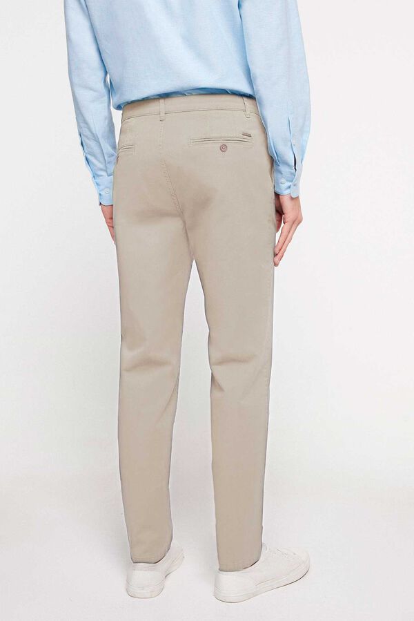 Fifty Outlet Pantalón Chino Liso Marfil