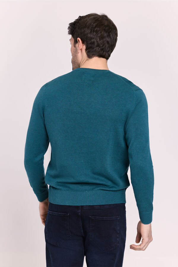 Milano Jersey cuello caja Azul