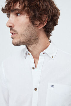 Fifty Outlet Camisa Oxford Cuadros Blanco