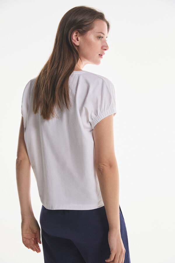 Fifty Outlet Camiseta oversize sostenible Blanco