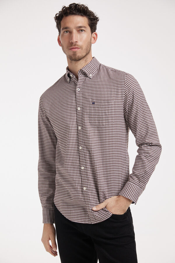 Fifty Outlet Camisa Twill Vichy Torrefacçao