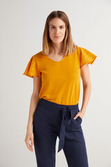 Fifty Outlet Camiseta combinada Dorado/ Mostaza