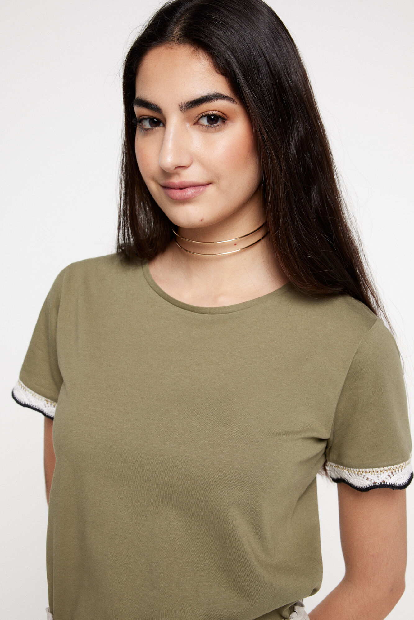 Milano Camiseta fornitura crochet manga