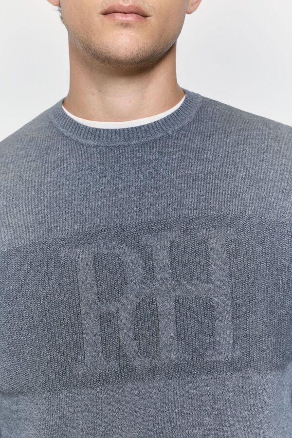 Pedro del Hierro Jersey cuello caja logo Gris Claro