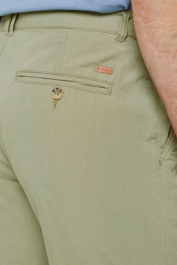 Milano Bermuda lisa Kaki Claro