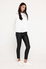 Milano Pantal&oacute;n Encerado Negro