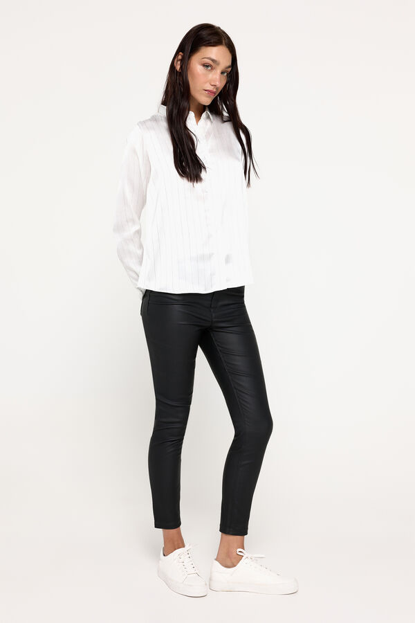 Milano Pantal&oacute;n Encerado Negro