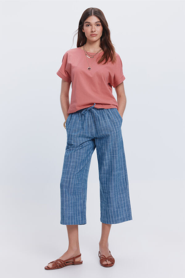 Milano T-shirt manga curta lisa Vermelho