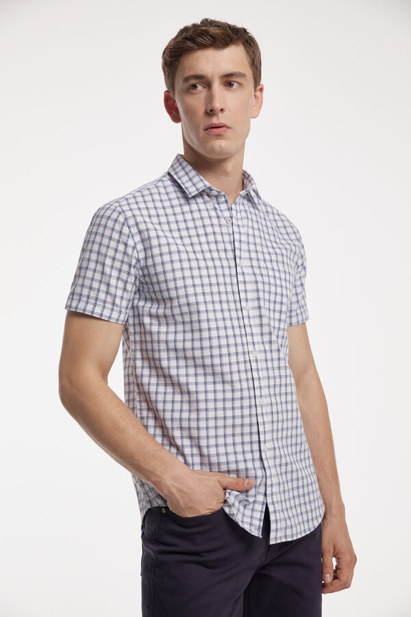 Fifty Outlet Camisa cuadros Blanco