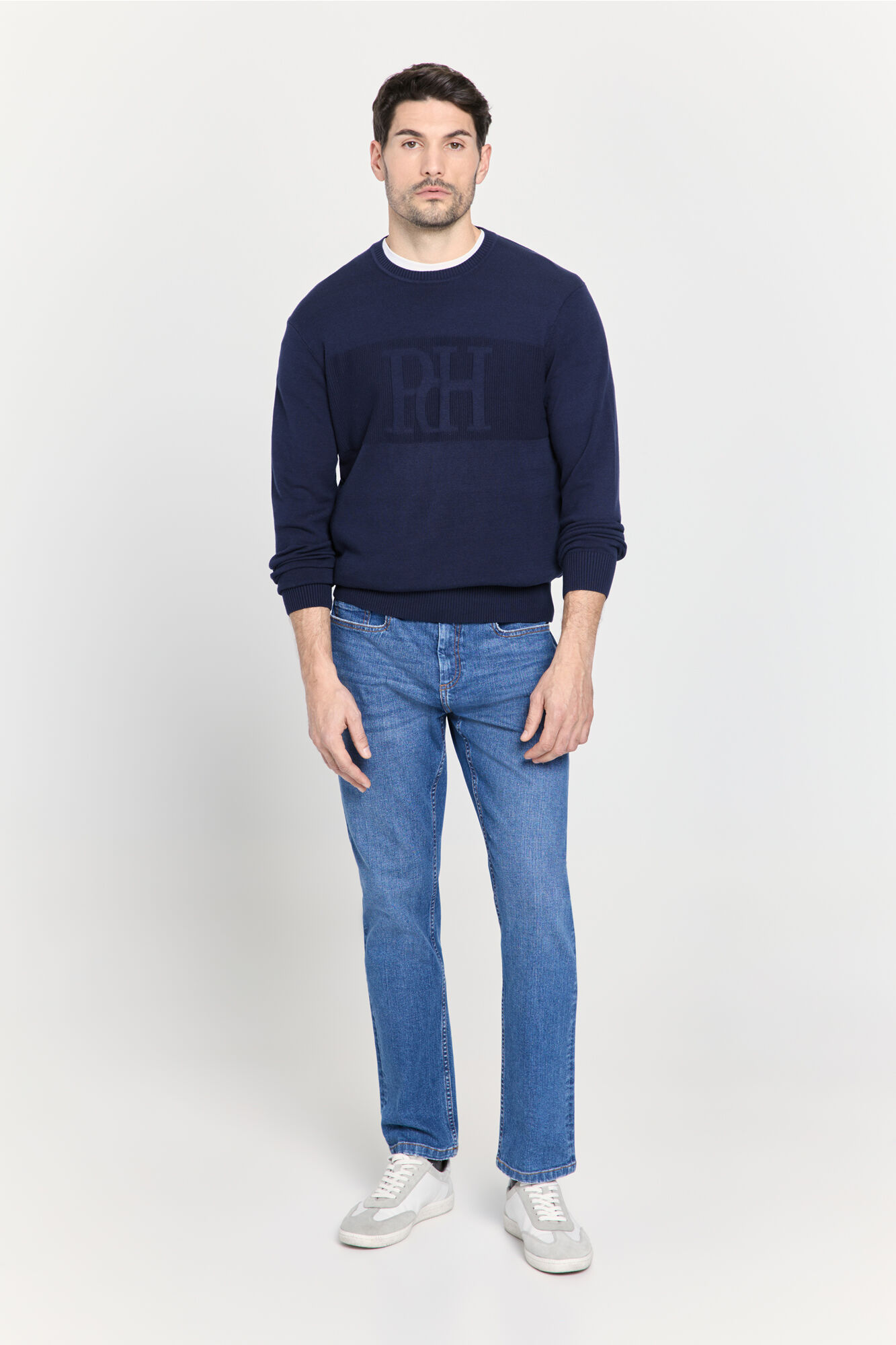 Pedro del Hierro Camisola com gola caixa e logo