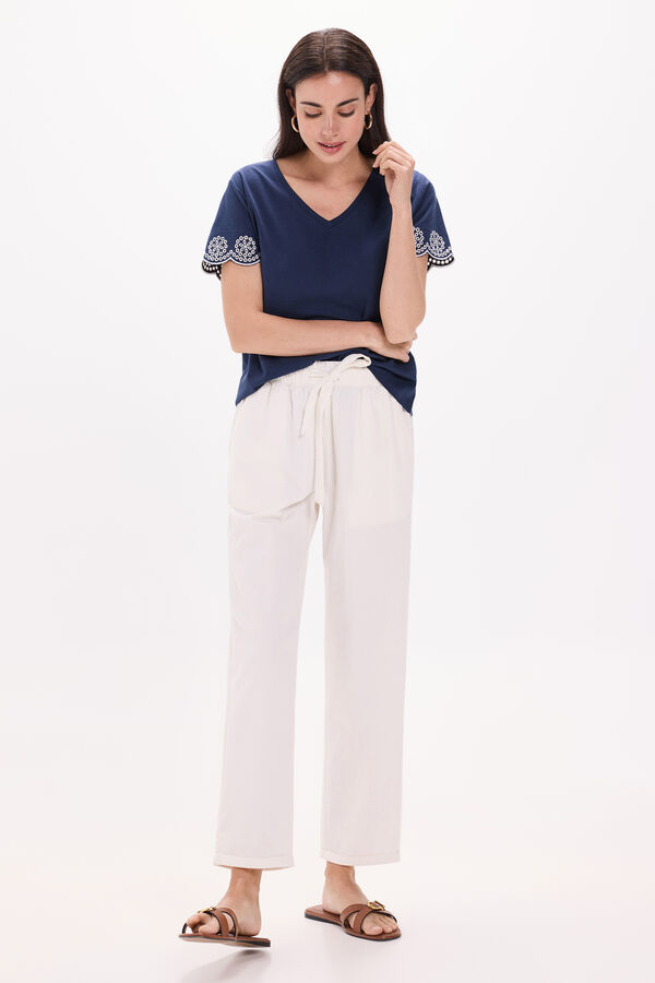 Milano Calça denim leve Bege