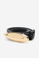 Milano Cintur&oacute;n hebilla ovalada Negro