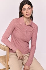 Milano Polo manga comprida Vinho