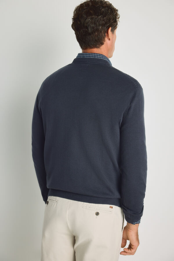 Milano Jersey cuello caja Navy